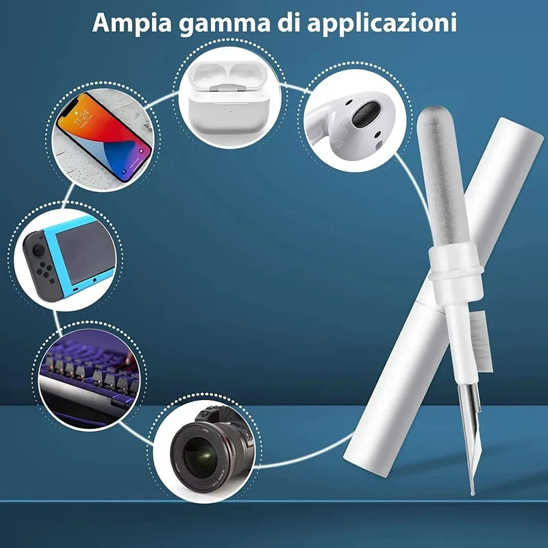 1 stück Tragbares Reinigungswerkzeug für Bluetooth-Kopfhörerstecker Reinigungsset Staubreinigungsstift Reinigungsbürste für Kopfhörerstecker