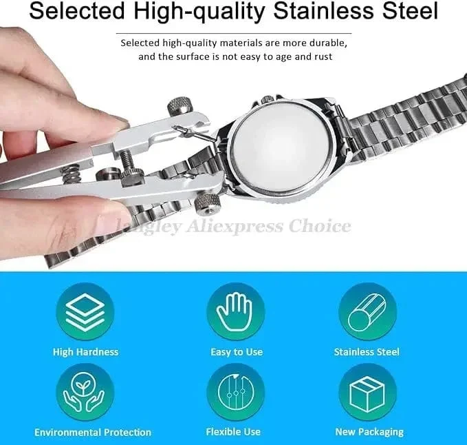 6825 Uhrzange Uhrfederstegzange Werkzeugsatz Pinzettenentfernung Armband mit Schraubenversteller Längenersatz Reparatur