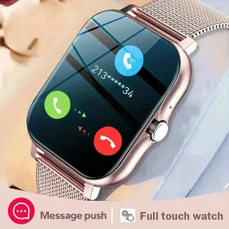 2024 Smart Watch Android-Telefon 1.44 Zoll Farbbildschirm Bluetooth-Anruf Blutsauerstoff-/Drucküberwachung Smart Watch Damen Herren