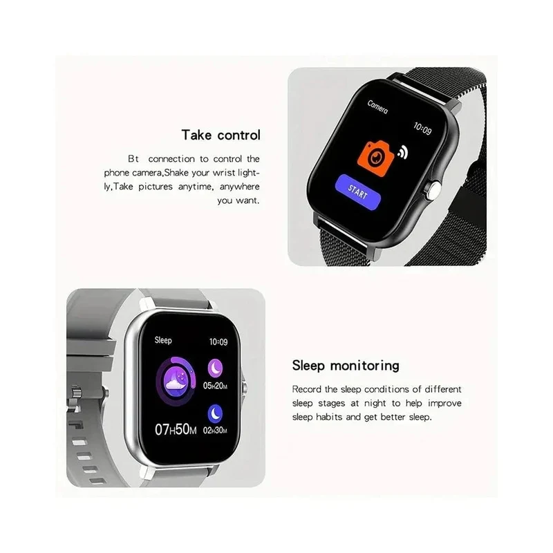 2024 Smart Watch Android-Telefon 1.44 Zoll Farbbildschirm Bluetooth-Anruf Blutsauerstoff-/Drucküberwachung Smart Watch Damen Herren