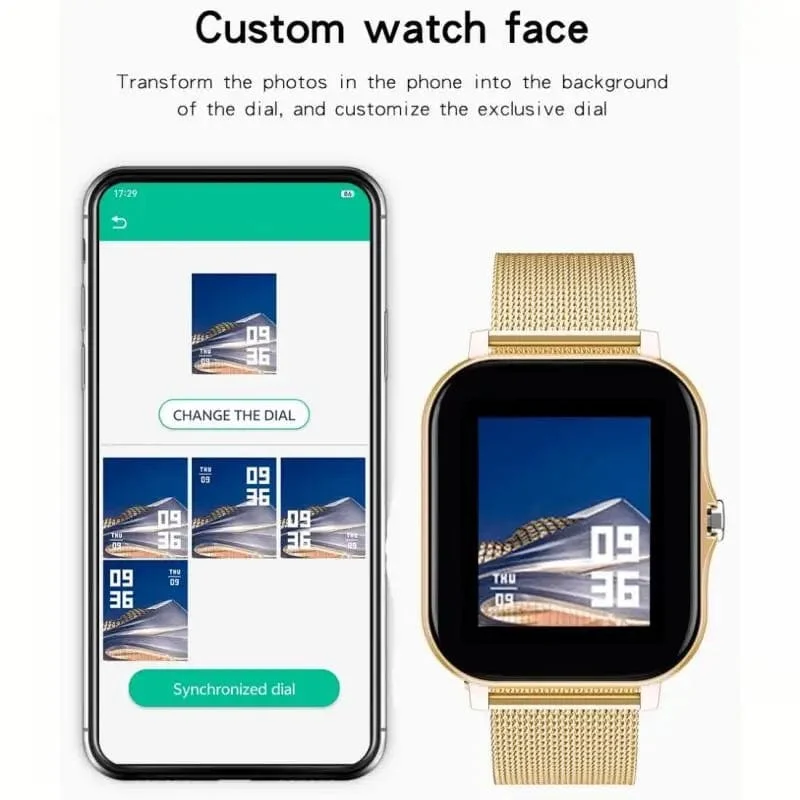 2024 Smart Watch Android-Telefon 1.44 Zoll Farbbildschirm Bluetooth-Anruf Blutsauerstoff-/Drucküberwachung Smart Watch Damen Herren