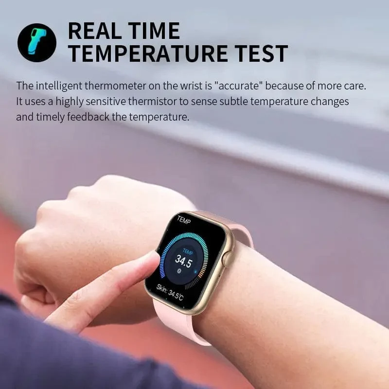 LIGE Smart Watch für Damen, Voll-Touchscreen, Bluetooth-Anruf, wasserdichte Uhren, Sport-Fitness-Tracker, Smartwatch für Damen, Reloj Mujer