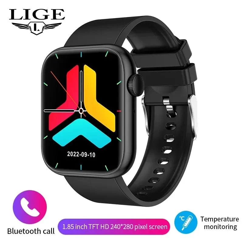 LIGE Smart Watch für Damen, Voll-Touchscreen, Bluetooth-Anruf, wasserdichte Uhren, Sport-Fitness-Tracker, Smartwatch für Damen, Reloj Mujer