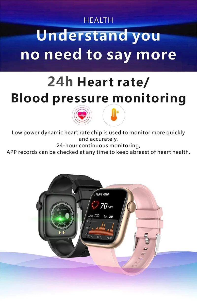 LIGE Smart Watch für Damen, Voll-Touchscreen, Bluetooth-Anruf, wasserdichte Uhren, Sport-Fitness-Tracker, Smartwatch für Damen, Reloj Mujer