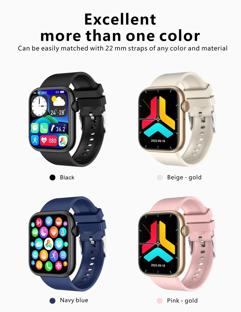 LIGE Smart Watch für Damen, Voll-Touchscreen, Bluetooth-Anruf, wasserdichte Uhren, Sport-Fitness-Tracker, Smartwatch für Damen, Reloj Mujer