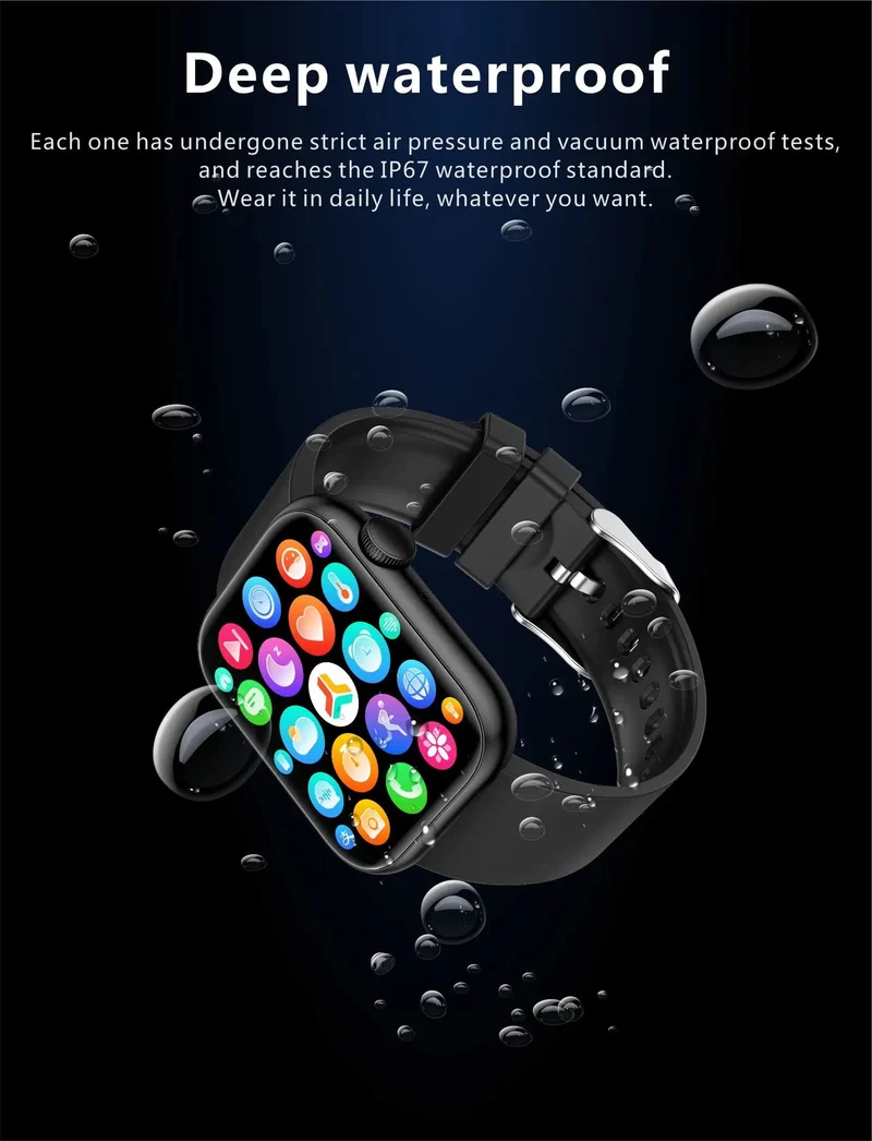 LIGE Smart Watch für Damen, Voll-Touchscreen, Bluetooth-Anruf, wasserdichte Uhren, Sport-Fitness-Tracker, Smartwatch für Damen, Reloj Mujer