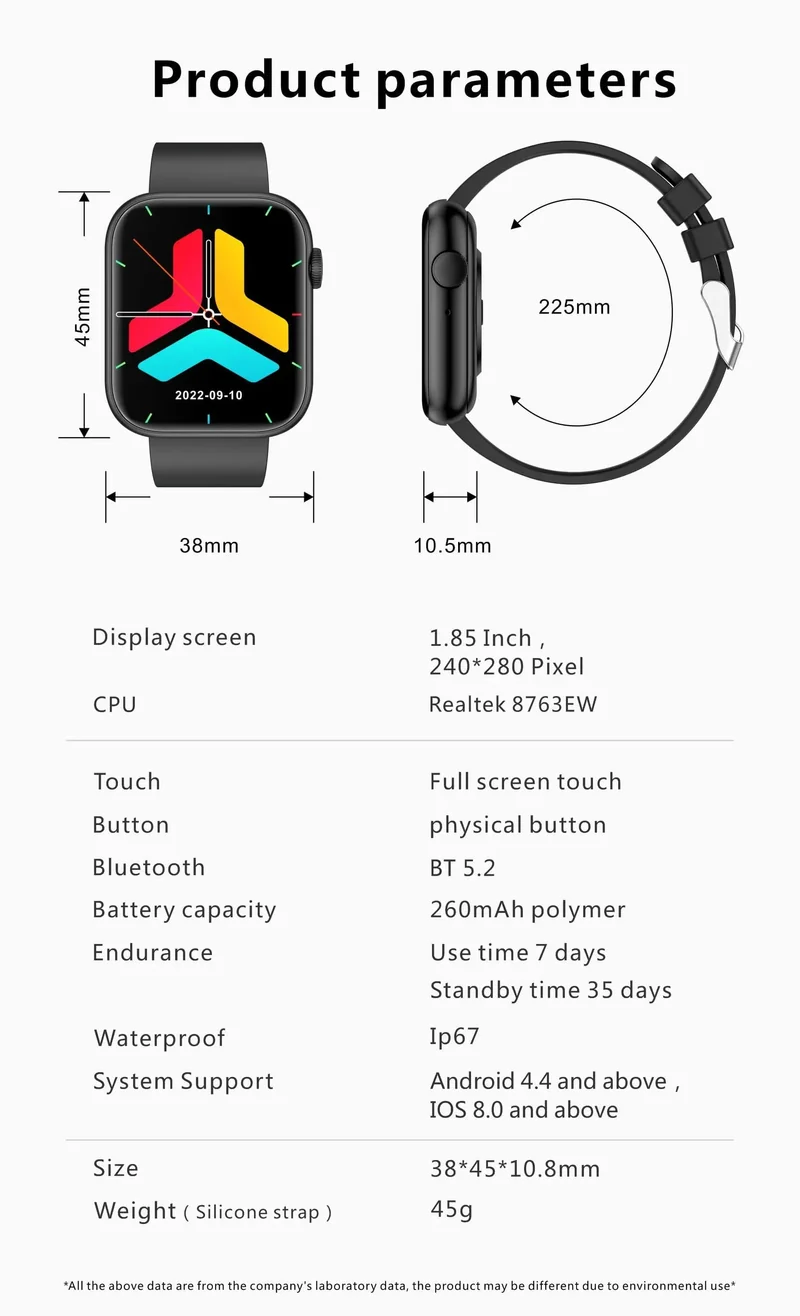 LIGE Smart Watch für Damen, Voll-Touchscreen, Bluetooth-Anruf, wasserdichte Uhren, Sport-Fitness-Tracker, Smartwatch für Damen, Reloj Mujer