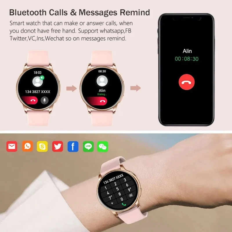 MEVADEN Bluetooth Anruf Smart Watch Frauen Benutzerdefinierte Zifferblatt Uhren Männer Sport Fitness Tracker Herzfrequenz Smartwatch Für Android IOS Y22
