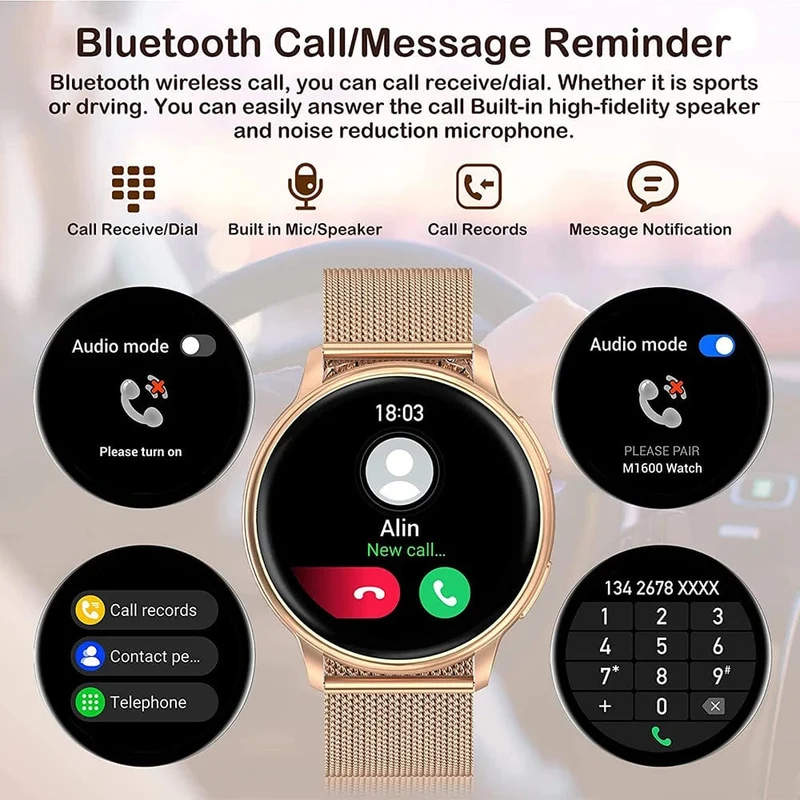 MEVADEN Bluetooth Anruf Smart Watch Frauen Benutzerdefinierte Zifferblatt Uhren Männer Sport Fitness Tracker Herzfrequenz Smartwatch Für Android IOS Y22
