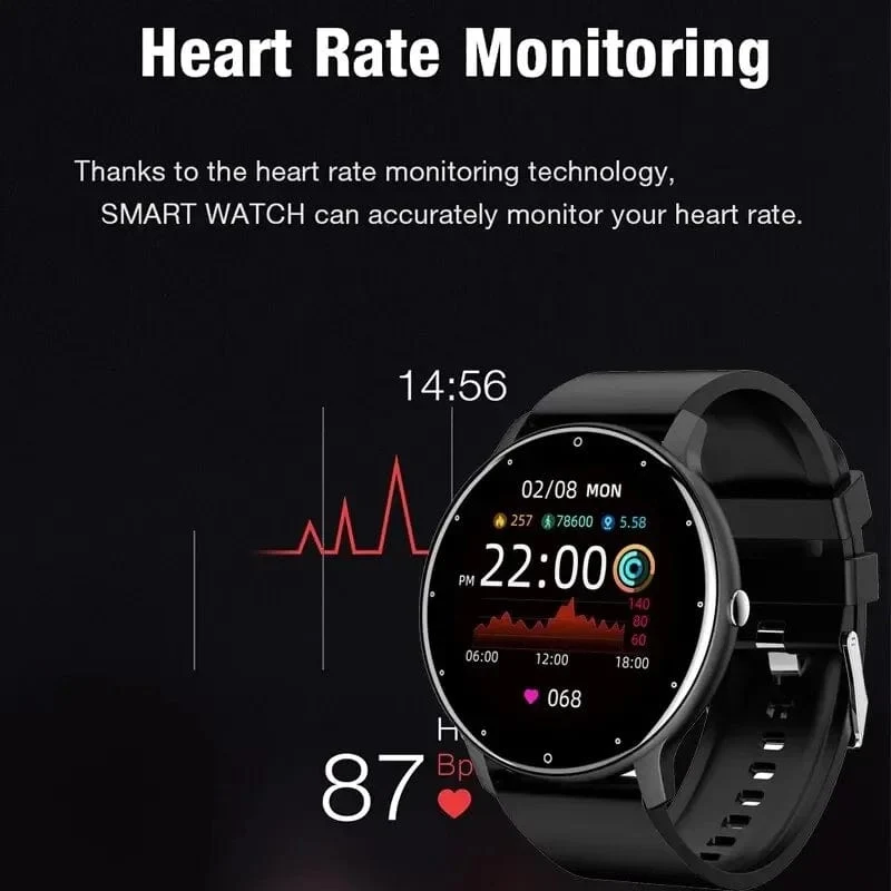 Smart Watch Männer Bluetooth Anruf 24H Pulsmesser Frauen Sport Fitness IP67 wasserdicht Smart Watch für Android IOS 2024 Neu