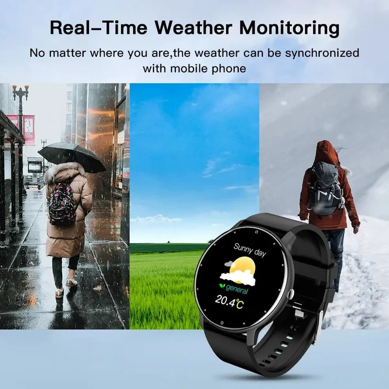 Smart Watch Männer Bluetooth Anruf 24H Pulsmesser Frauen Sport Fitness IP67 wasserdicht Smart Watch für Android IOS 2024 Neu
