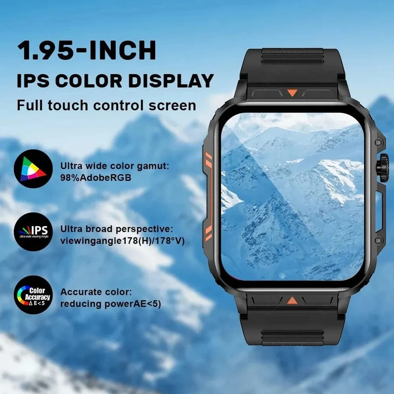 LIGE Smartwatch 1.95 Zoll Bildschirm Gesundheitsüberwachung Uhren IP68 wasserdicht Sport Fitness Smart Watch für Männer Frauen Reloj Hombre