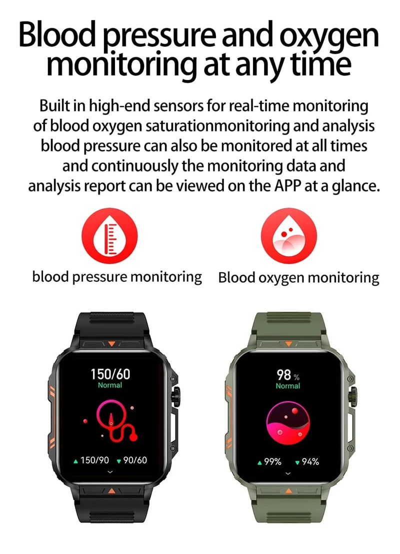 LIGE Smartwatch 1.95 Zoll Bildschirm Gesundheitsüberwachung Uhren IP68 wasserdicht Sport Fitness Smart Watch für Männer Frauen Reloj Hombre