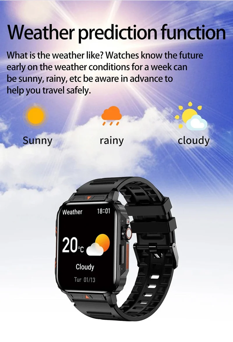 LIGE Smartwatch 1.95 Zoll Bildschirm Gesundheitsüberwachung Uhren IP68 wasserdicht Sport Fitness Smart Watch für Männer Frauen Reloj Hombre