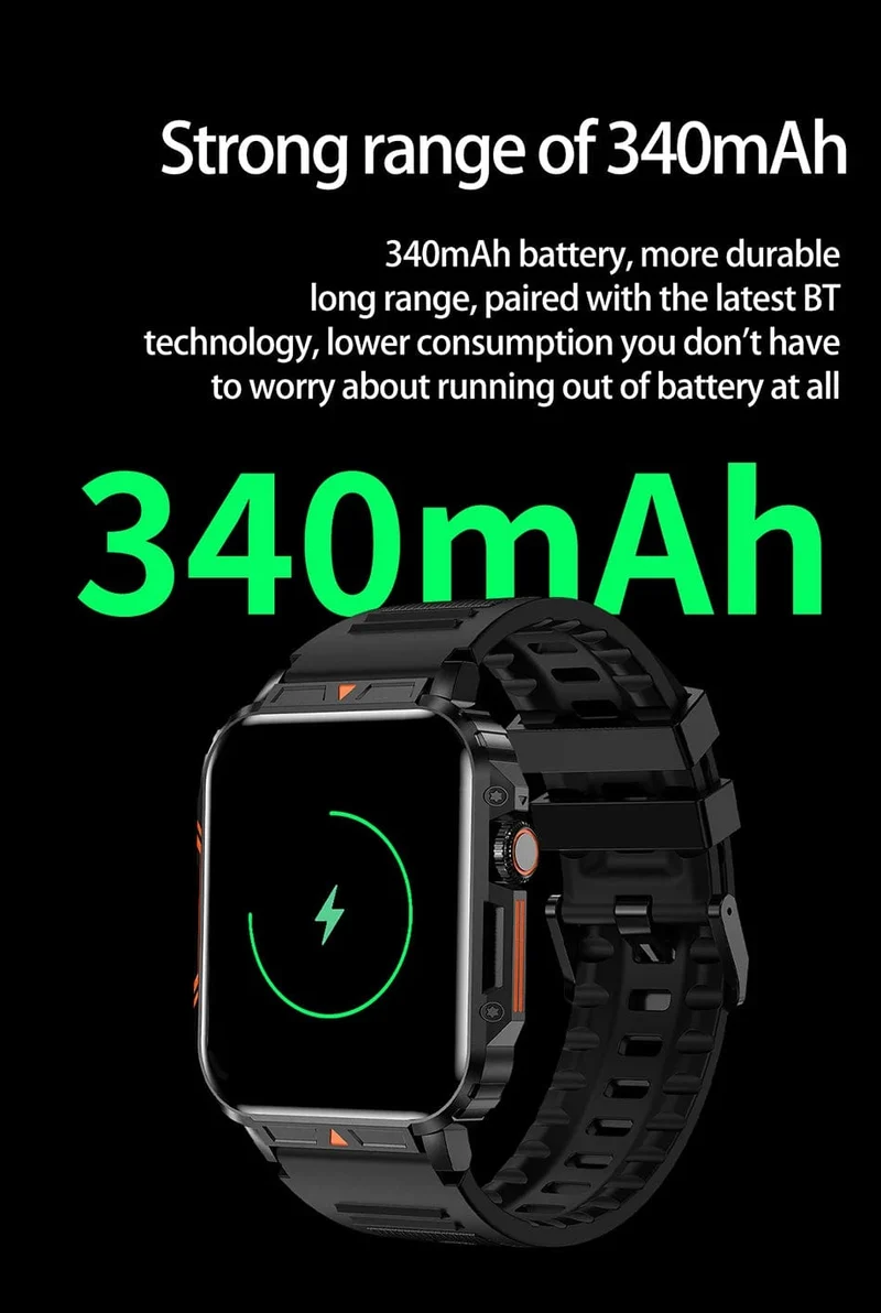 LIGE Smartwatch 1.95 Zoll Bildschirm Gesundheitsüberwachung Uhren IP68 wasserdicht Sport Fitness Smart Watch für Männer Frauen Reloj Hombre
