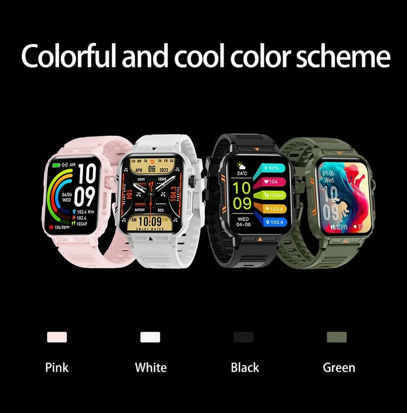 LIGE Smartwatch 1.95 Zoll Bildschirm Gesundheitsüberwachung Uhren IP68 wasserdicht Sport Fitness Smart Watch für Männer Frauen Reloj Hombre