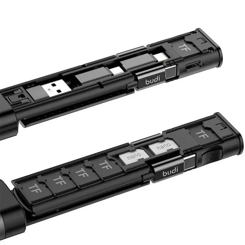 BUDI Multifunktions-Smart-Adapter Kartenspeicher Datenkabel USB-Box Universal-Kartenleser für iPhone USB-Hub für Computer