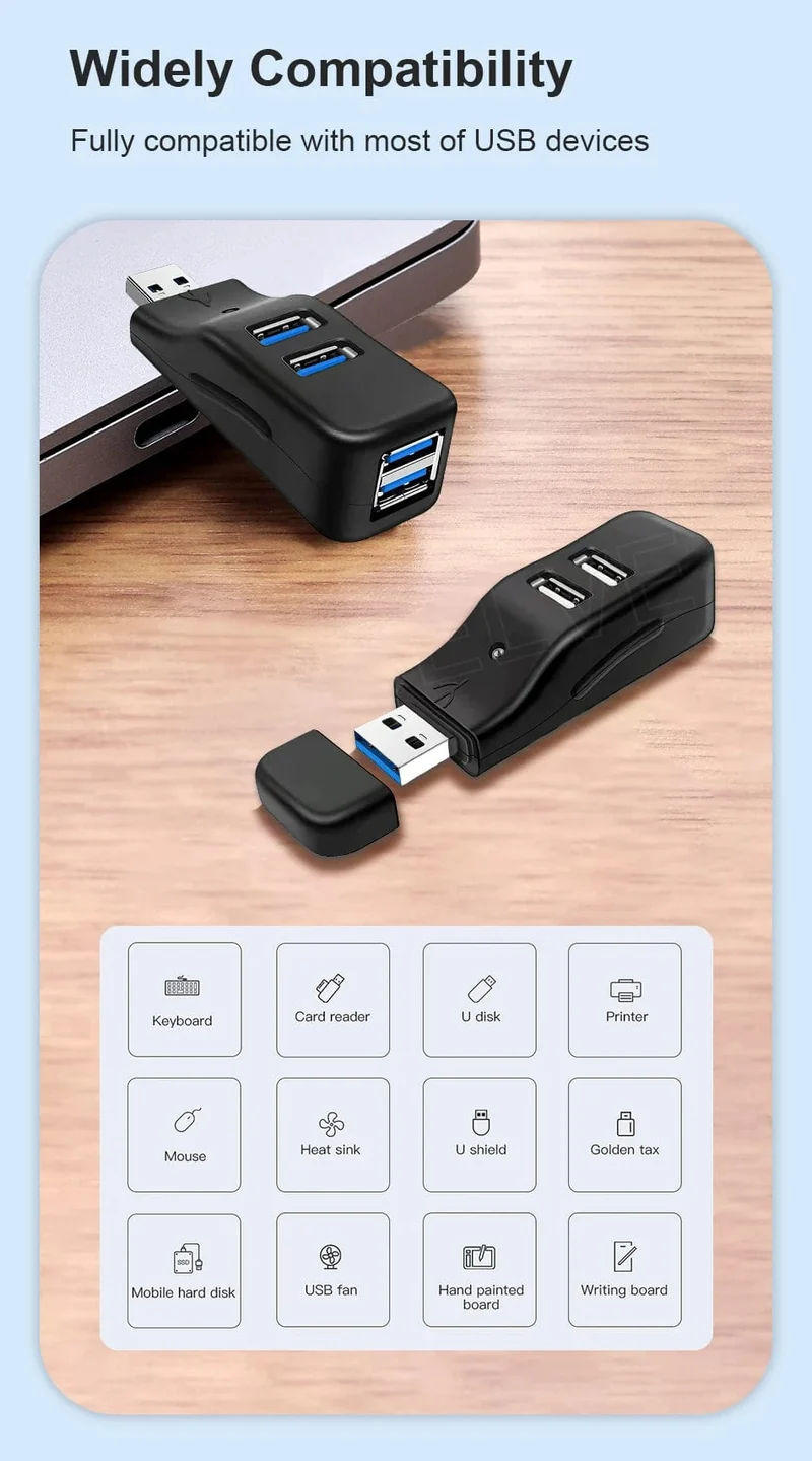 4 Ports Multi USB 3.0 HUB Adapter 5Gbps High Speed ​​U Disk Reader Extender Splitter Für Macbook Notebook PC Computer Zubehör
