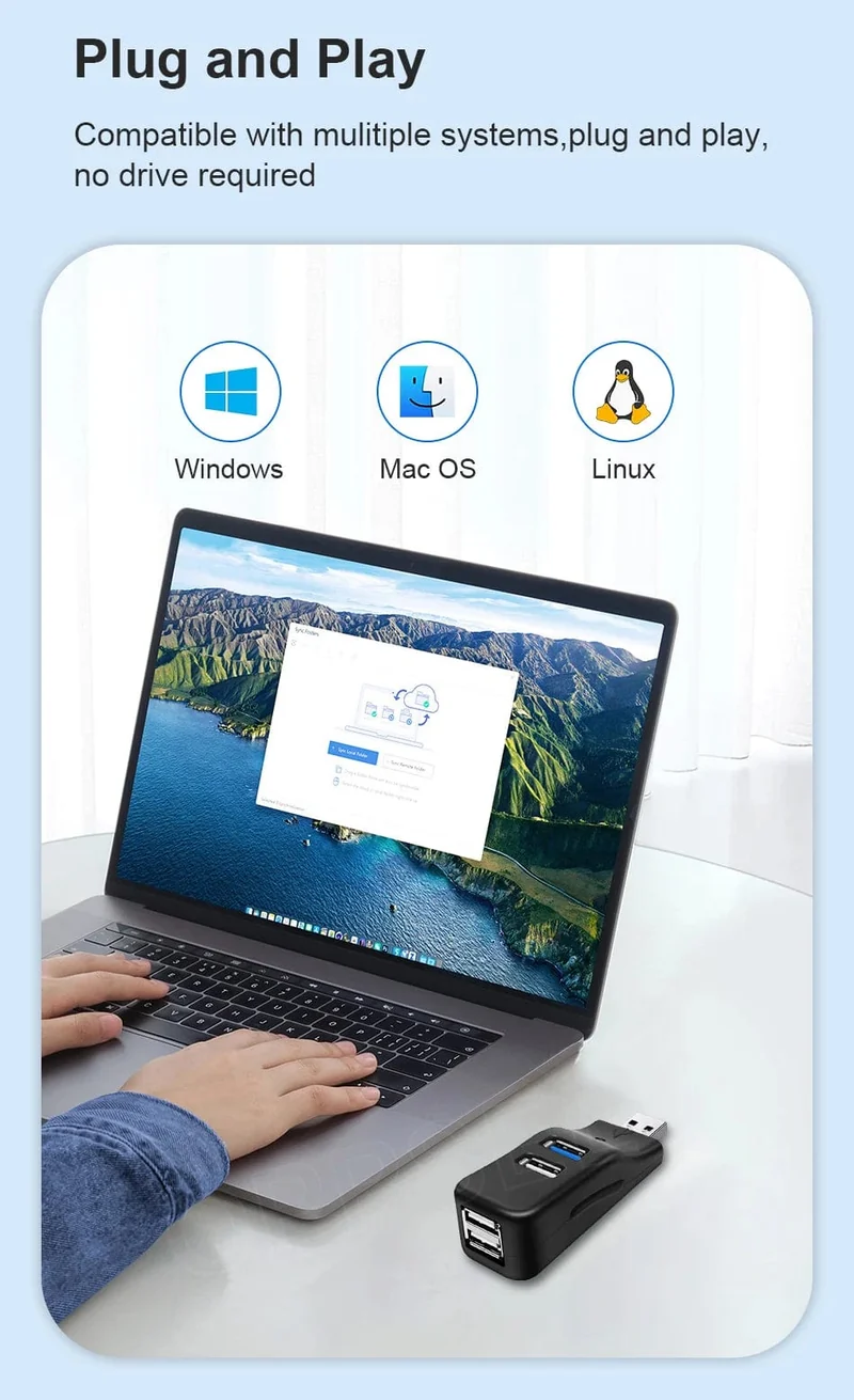 4 Ports Multi USB 3.0 HUB Adapter 5Gbps High Speed ​​U Disk Reader Extender Splitter Für Macbook Notebook PC Computer Zubehör