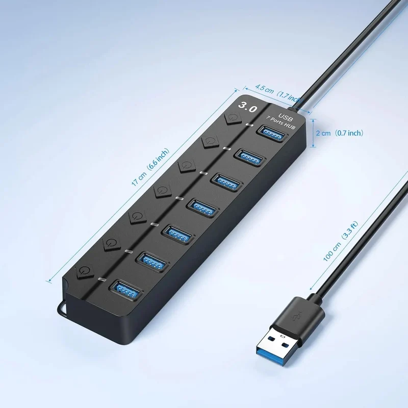USB 3.0 Hub USB Hub 2.0 Multi USB Splitter Hub 100cm Langes Kabel Mehrere Expander für Computer Laptop PC Zubehör USB Adapter