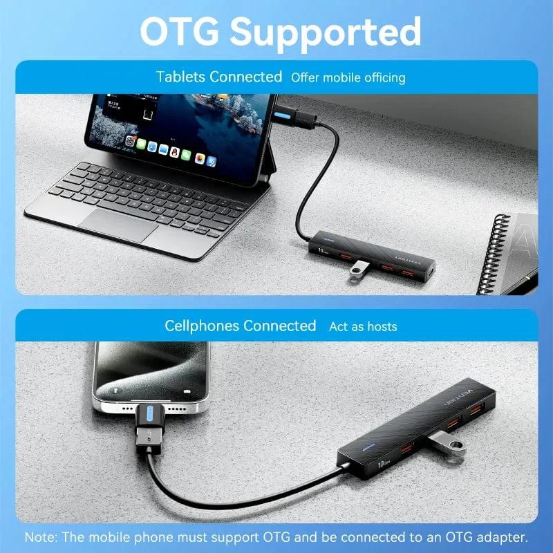 Tions USB-Hub 4-Port ABS-Hub USB 3 0 Gbit/s für Laptop Multi-Splitter-Adapter für Xiaomi Macbook PC Computerzubehör