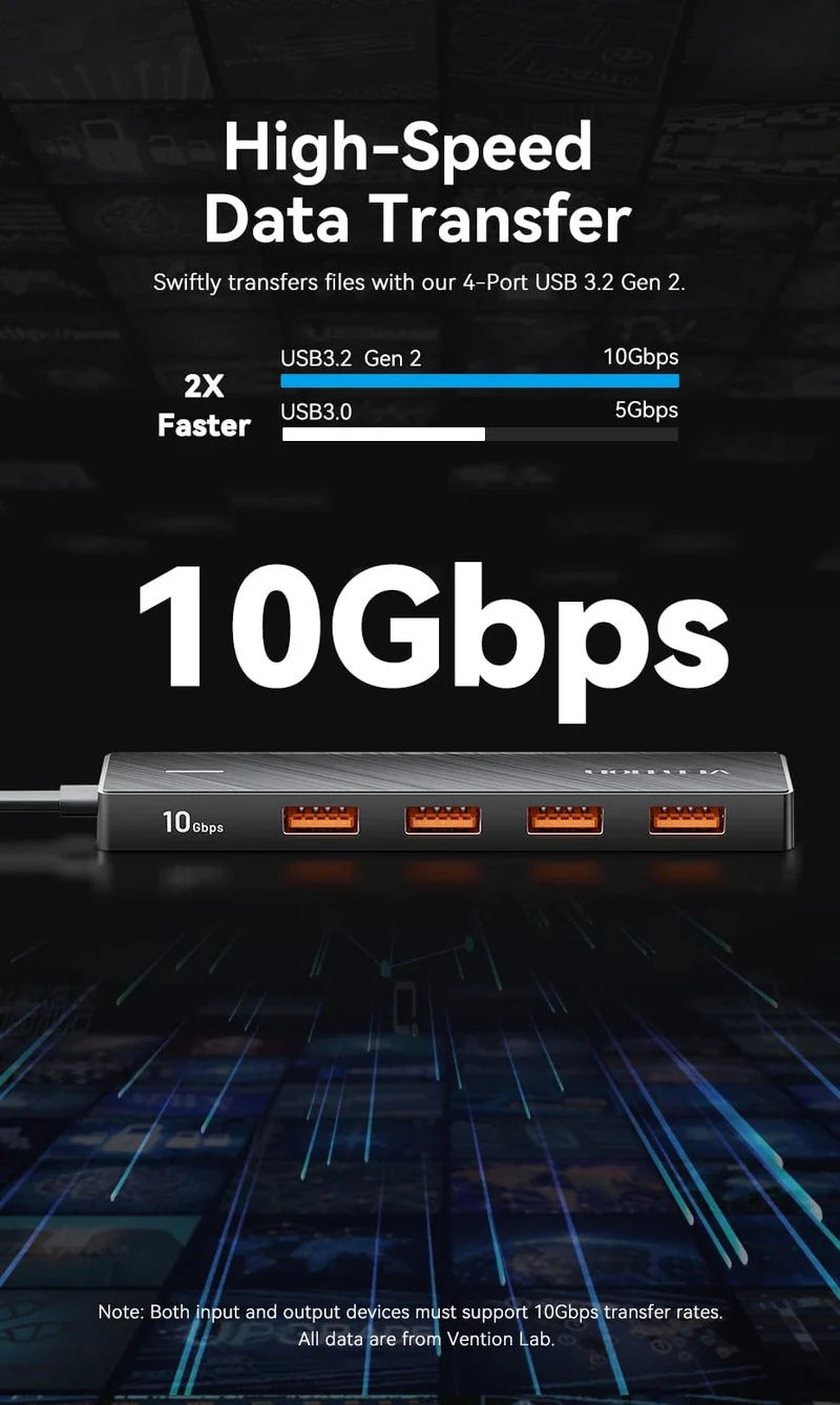 Tions USB-Hub 4-Port ABS-Hub USB 3 0 Gbit/s für Laptop Multi-Splitter-Adapter für Xiaomi Macbook PC Computerzubehör