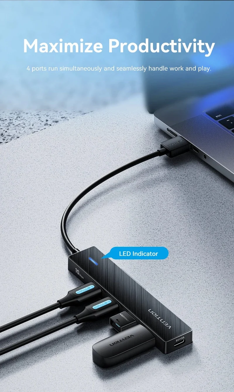 Tions USB-Hub 4-Port ABS-Hub USB 3 0 Gbit/s für Laptop Multi-Splitter-Adapter für Xiaomi Macbook PC Computerzubehör