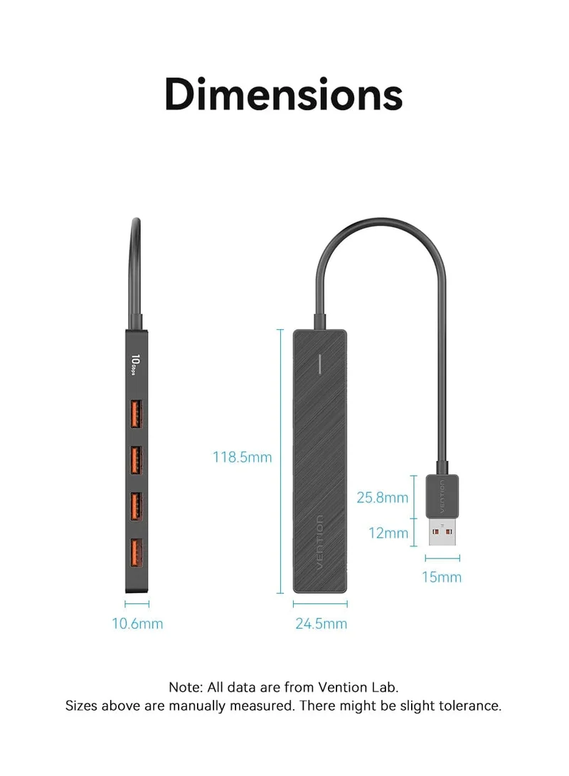 Tions USB-Hub 4-Port ABS-Hub USB 3 0 Gbit/s für Laptop Multi-Splitter-Adapter für Xiaomi Macbook PC Computerzubehör