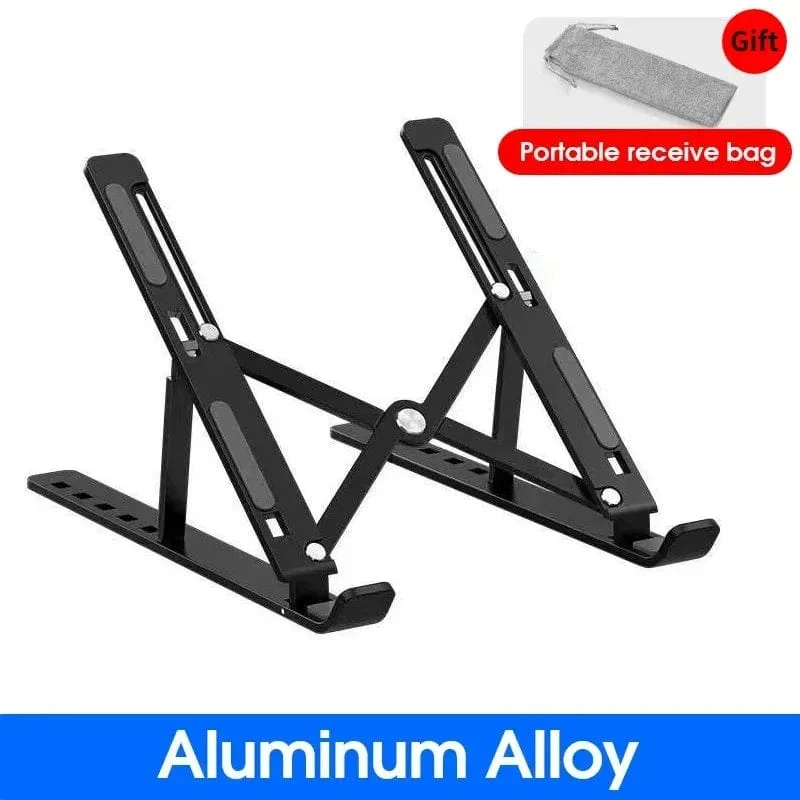 Faltbarer Laptopständer, verstellbar, tragbare Notebook-Halterung, Stützbasis aus Aluminiumlegierung für Macbook-Laptop-PC-Zubehör