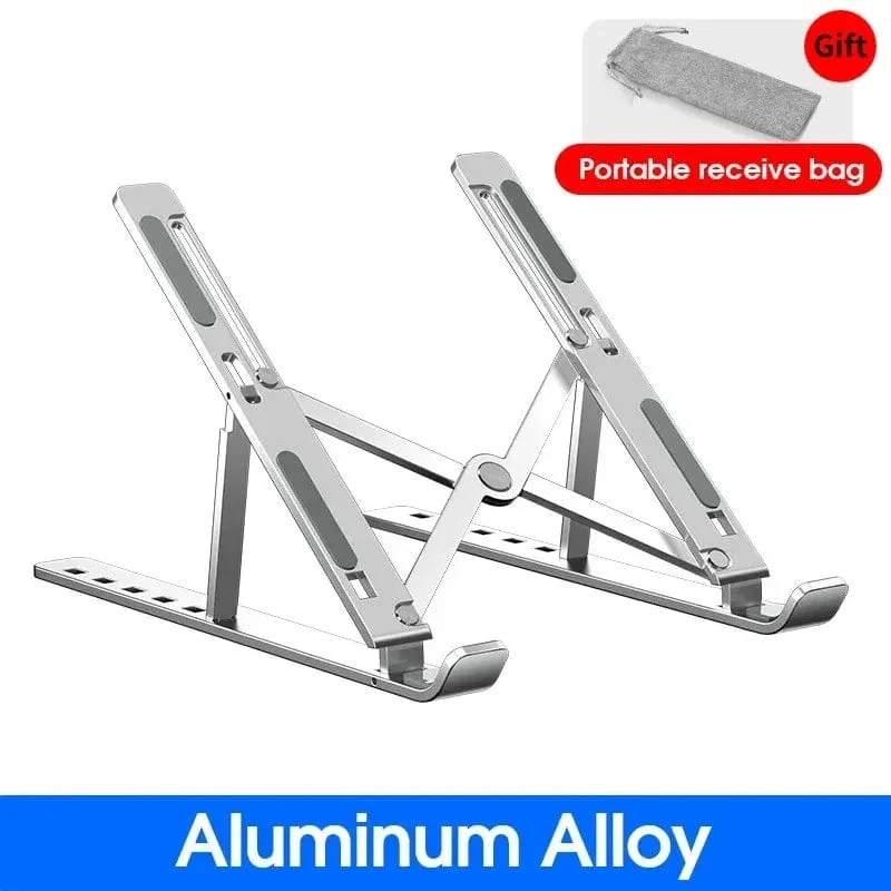 Faltbarer Laptopständer, verstellbar, tragbare Notebook-Halterung, Stützbasis aus Aluminiumlegierung für Macbook-Laptop-PC-Zubehör