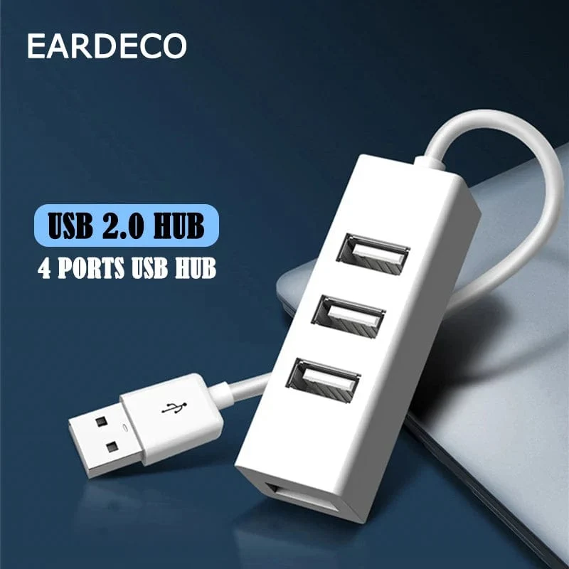 EARDECO High Speed ​​USB HUB Ständer Multi USB Splitter 4 Ports Expander Mehrere USB Expander Computer Zubehör Für Laptop PC