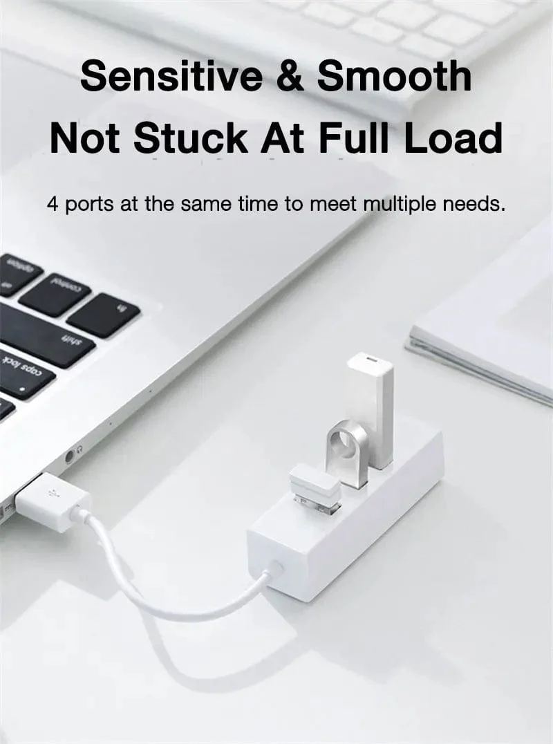 EARDECO High Speed ​​USB HUB Ständer Multi USB Splitter 4 Ports Expander Mehrere USB Expander Computer Zubehör Für Laptop PC