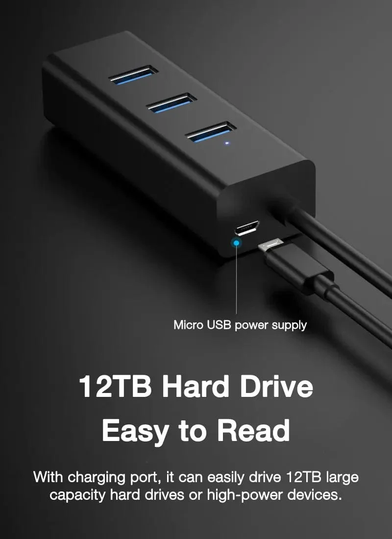 EARDECO High Speed ​​USB HUB Ständer Multi USB Splitter 4 Ports Expander Mehrere USB Expander Computer Zubehör Für Laptop PC