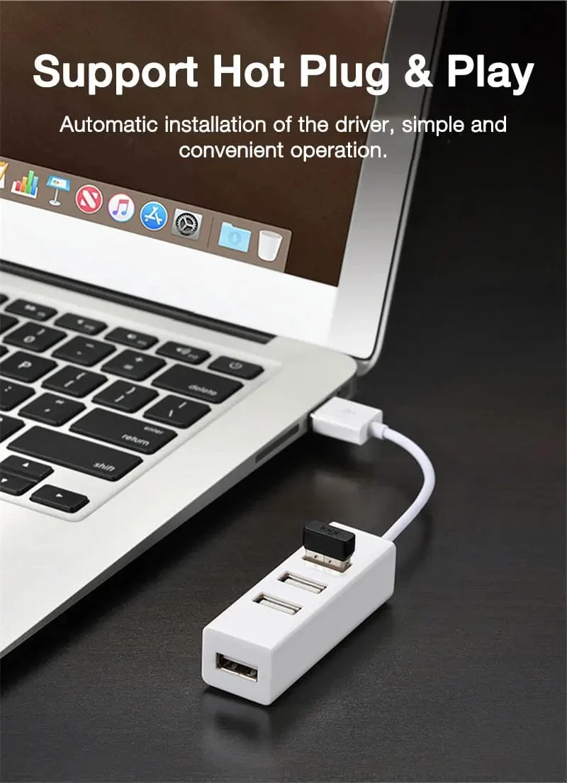 EARDECO High Speed ​​USB HUB Ständer Multi USB Splitter 4 Ports Expander Mehrere USB Expander Computer Zubehör Für Laptop PC