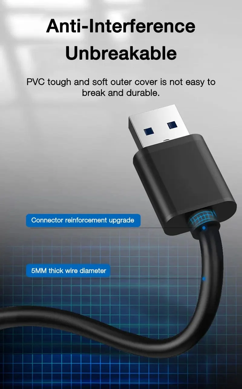EARDECO High Speed ​​USB HUB Ständer Multi USB Splitter 4 Ports Expander Mehrere USB Expander Computer Zubehör Für Laptop PC
