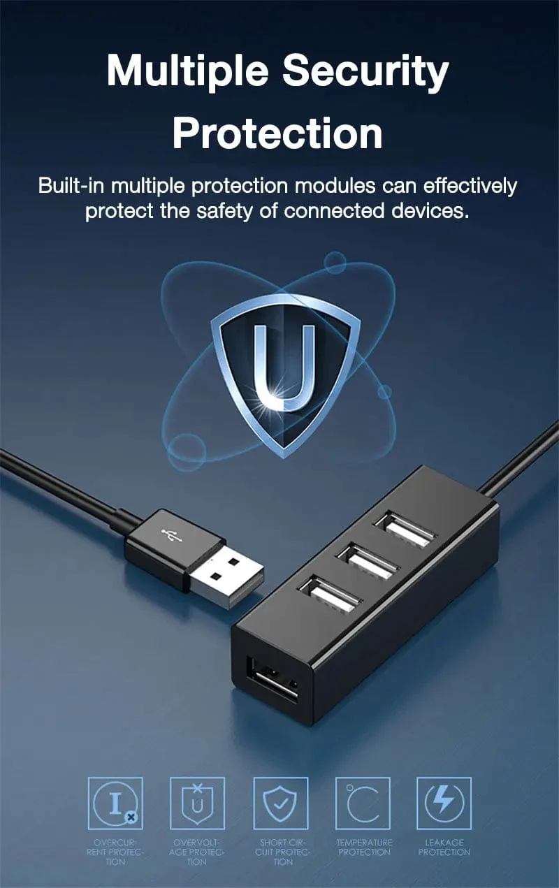 EARDECO High Speed ​​USB HUB Ständer Multi USB Splitter 4 Ports Expander Mehrere USB Expander Computer Zubehör Für Laptop PC