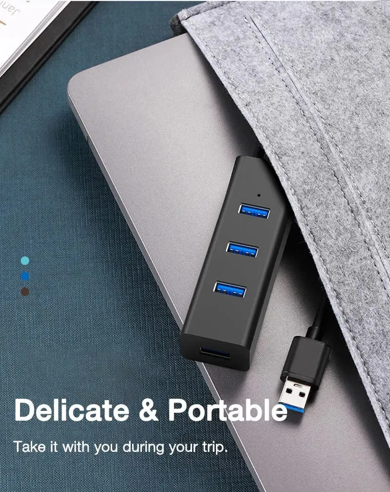 EARDECO High Speed ​​USB HUB Ständer Multi USB Splitter 4 Ports Expander Mehrere USB Expander Computer Zubehör Für Laptop PC