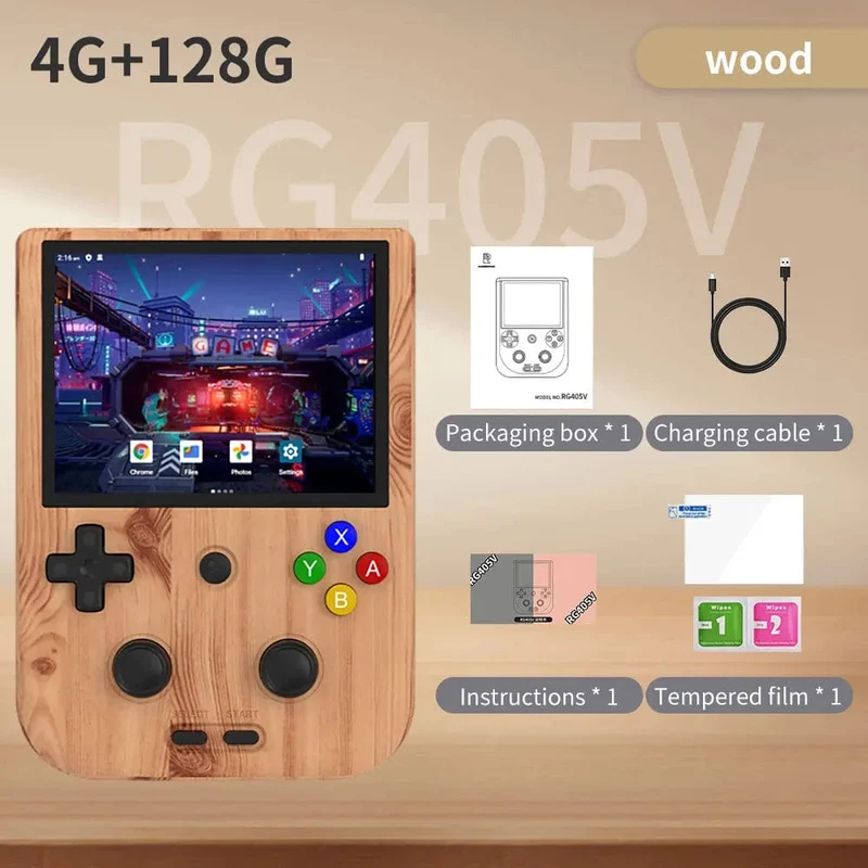 Anbernic RG405V Video-Handheld-Spielkonsole 4-Zoll-IPS-HD-Touchscreen Android 12-System T618 64-Bit-WLAN Tragbarer Retro-Game-Player