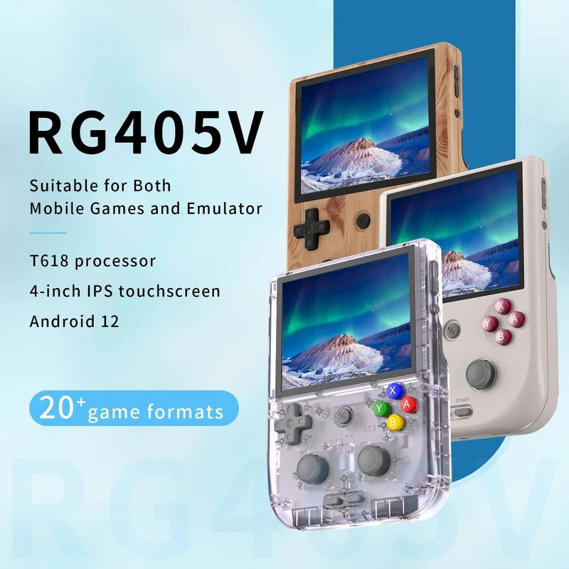 Anbernic RG405V Video-Handheld-Spielkonsole 4-Zoll-IPS-HD-Touchscreen Android 12-System T618 64-Bit-WLAN Tragbarer Retro-Game-Player