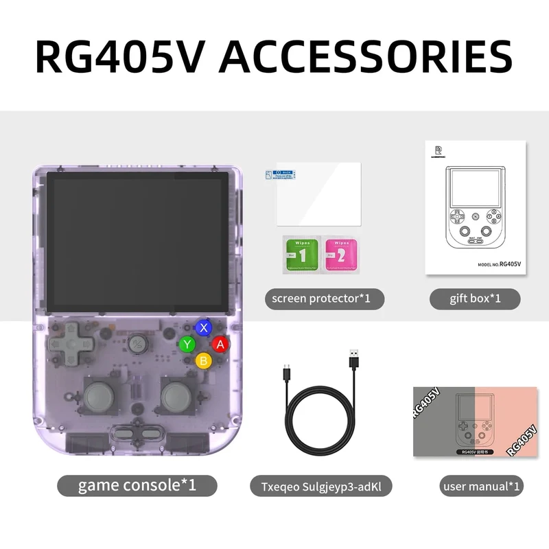 Anbernic RG405V Video-Handheld-Spielkonsole 4-Zoll-IPS-HD-Touchscreen Android 12-System T618 64-Bit-WLAN Tragbarer Retro-Game-Player