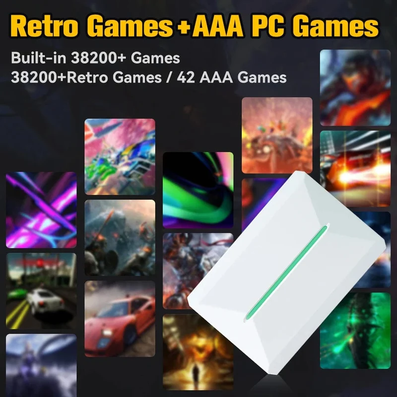Retrobat & Playnite Retro-Spielekonsole, 500 GB Gaming-Festplatte für PS3/PS2/Switch/Wii/WiiU für PC/Laptop mit über 38200 Retro-/AAA-/PC-Spielen