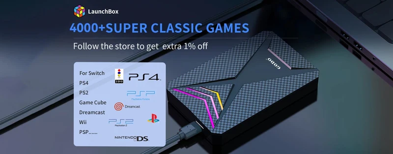 Retrobat & Playnite Retro-Spielekonsole, 500 GB Gaming-Festplatte für PS3/PS2/Switch/Wii/WiiU für PC/Laptop mit über 38200 Retro-/AAA-/PC-Spielen