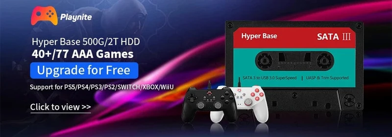 Retrobat & Playnite Retro-Spielekonsole, 500 GB Gaming-Festplatte für PS3/PS2/Switch/Wii/WiiU für PC/Laptop mit über 38200 Retro-/AAA-/PC-Spielen