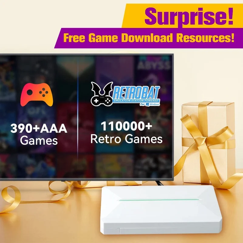 Retrobat & Playnite Retro-Spielekonsole, 500 GB Gaming-Festplatte für PS3/PS2/Switch/Wii/WiiU für PC/Laptop mit über 38200 Retro-/AAA-/PC-Spielen