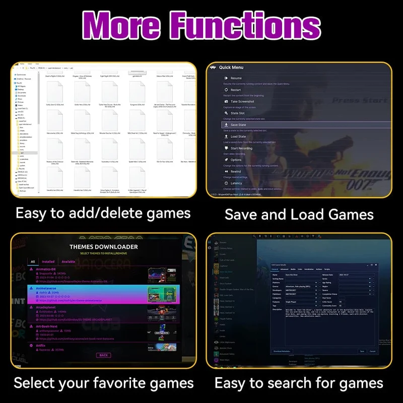 Retrobat & Playnite Retro-Spielekonsole, 500 GB Gaming-Festplatte für PS3/PS2/Switch/Wii/WiiU für PC/Laptop mit über 38200 Retro-/AAA-/PC-Spielen