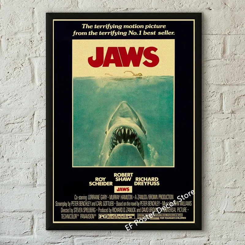 Klassische Filmplakate drucken, Vintage-Kunst für Zuhause, Wanddekoration, Jennifer's Body/Der weiße Hai/Leon, Kinogemälde, nostalgische Drucke