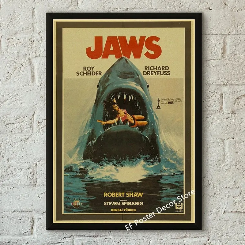 Klassische Filmplakate drucken, Vintage-Kunst für Zuhause, Wanddekoration, Jennifer's Body/Der weiße Hai/Leon, Kinogemälde, nostalgische Drucke