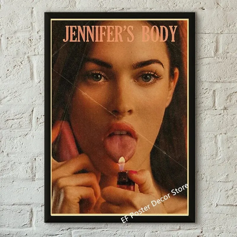 Klassische Filmplakate drucken, Vintage-Kunst für Zuhause, Wanddekoration, Jennifer's Body/Der weiße Hai/Leon, Kinogemälde, nostalgische Drucke