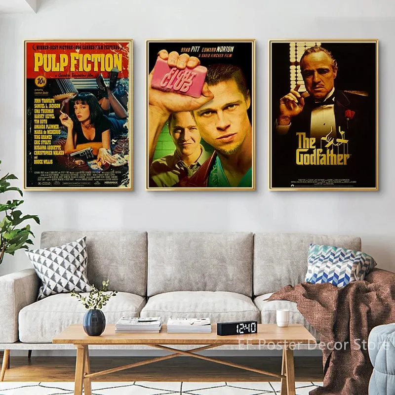 Klassische Filmplakate drucken, Vintage-Kunst für Zuhause, Wanddekoration, Jennifer's Body/Der weiße Hai/Leon, Kinogemälde, nostalgische Drucke