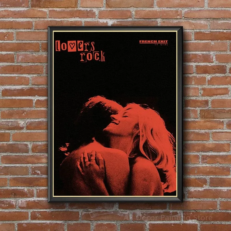 TV Girl Poster Retro Kraftpapier Drucke Lovers Rock Vintage Poster Wand Kunst Malerei Studie Hause Wohnzimmer Dekoration Bild